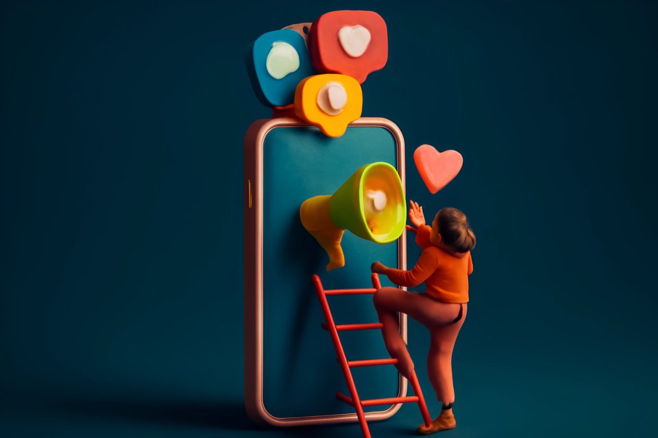 Child using smartphone for engagement