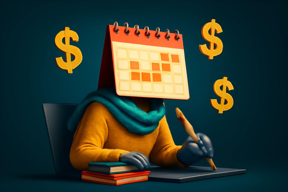 Calendar head budgeting concept