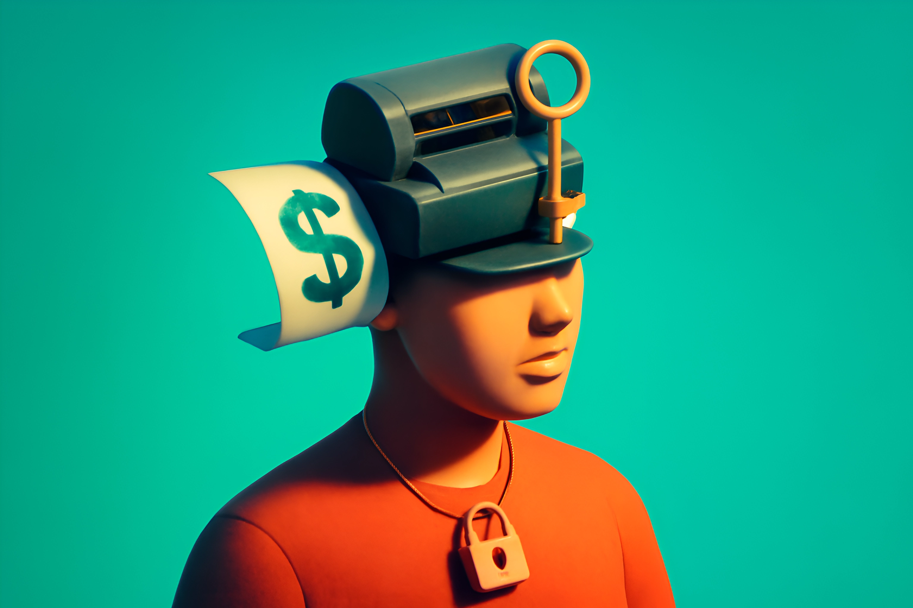 Creative money management illustration