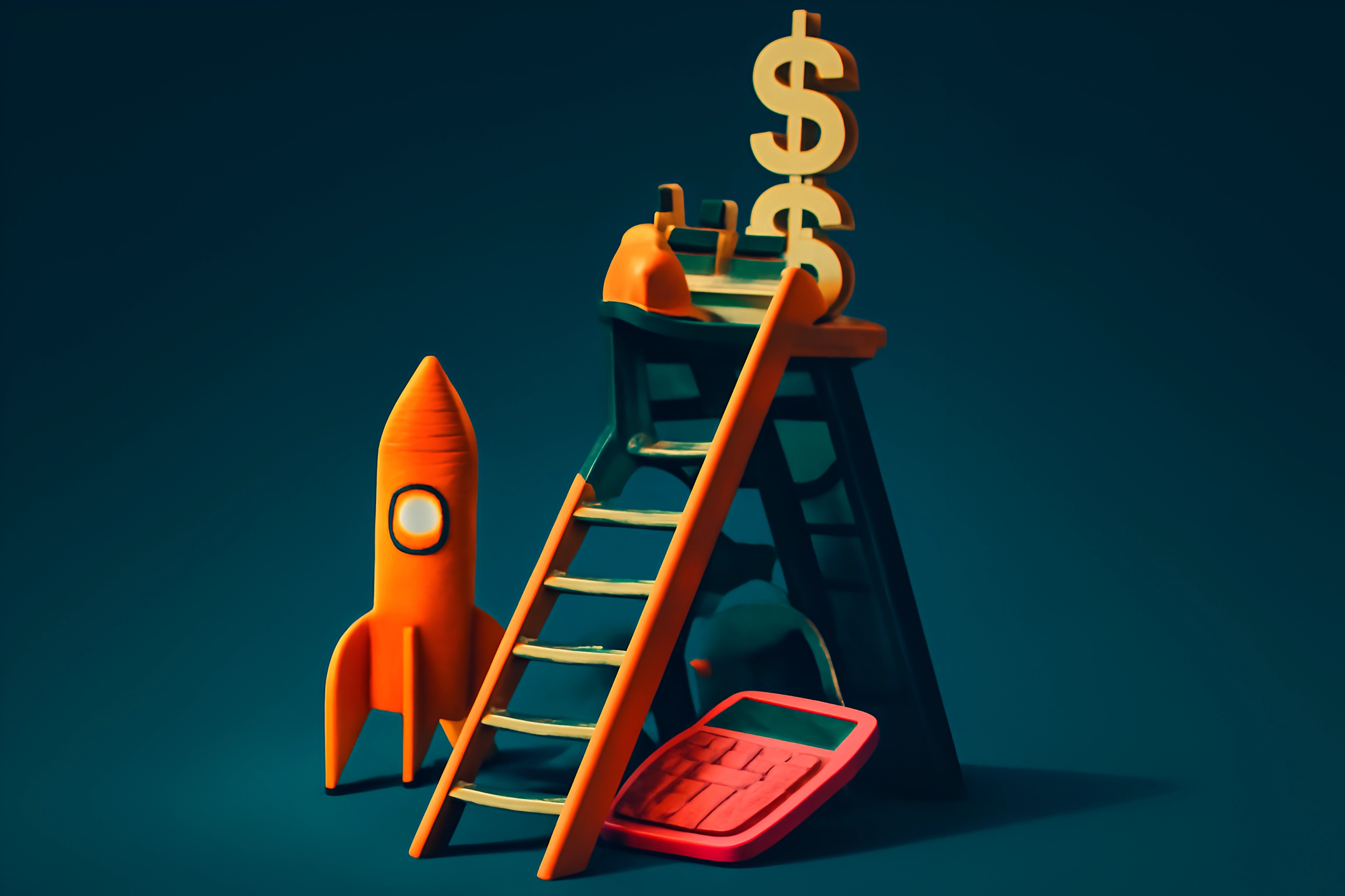 Toys symbolizing growth and success