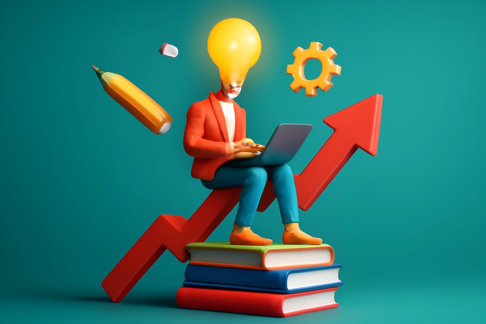Creative business growth concept illustration