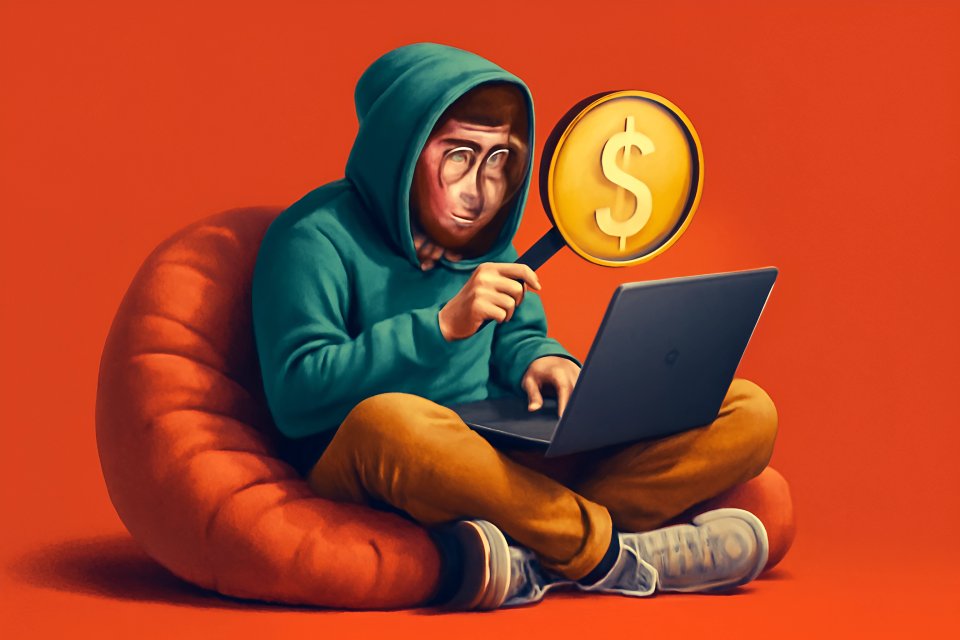 Person som utforskar digitala finanstrender