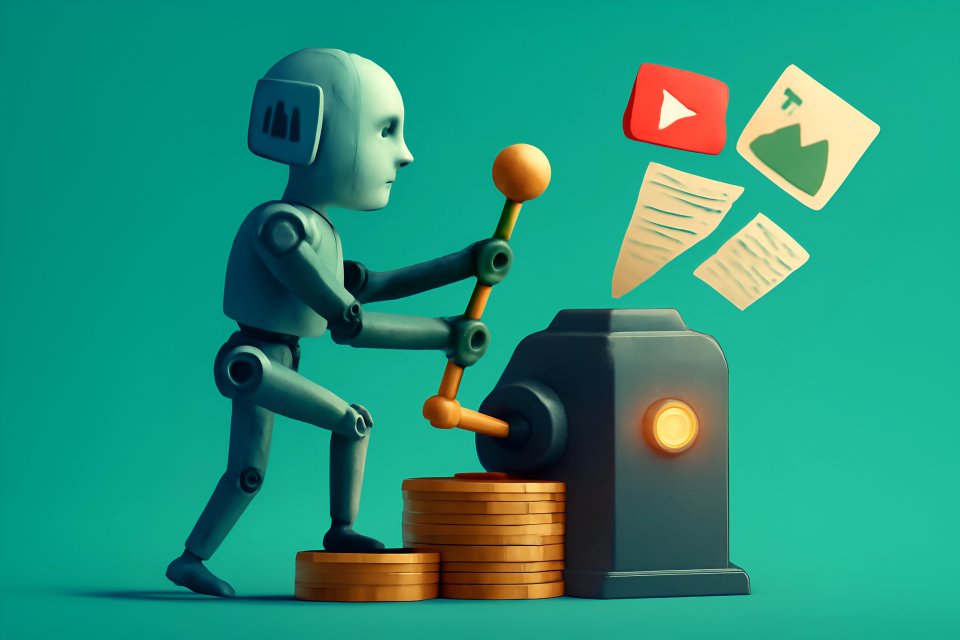 Robot som skapar digitala innehållsikoner